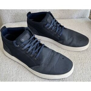 Timberland Lace up‎ Leather Canvas Chukka Mid Shoes Blue A1SF3 Mens US Size 12